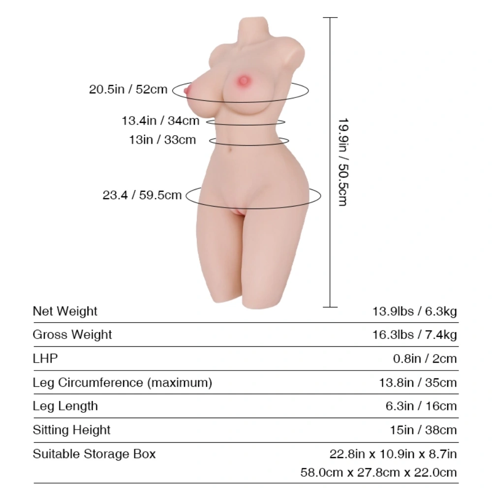 tantaly miki realistic torso sex doll for male