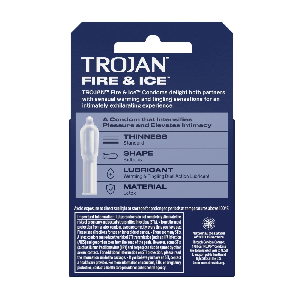 fire and ice dual action warming tingling latex condoms