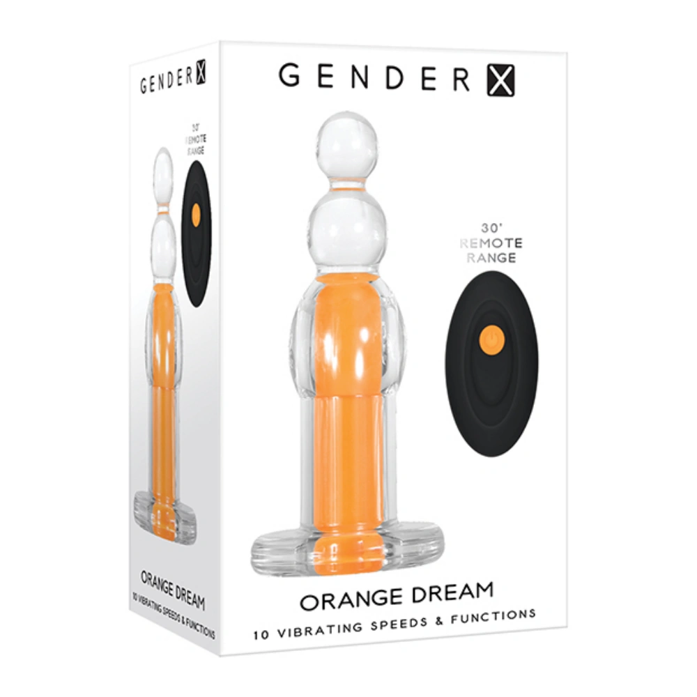 gender x orange dream vibrating beaded vibrator easy clean