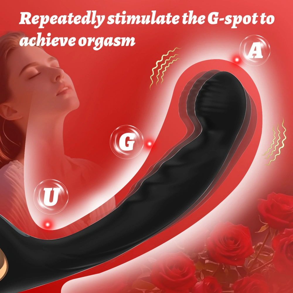 Venusfun Vibrating G-Spot Massager Curved Silicone Vibrator 9 Speeds Waterproof Sex Toy