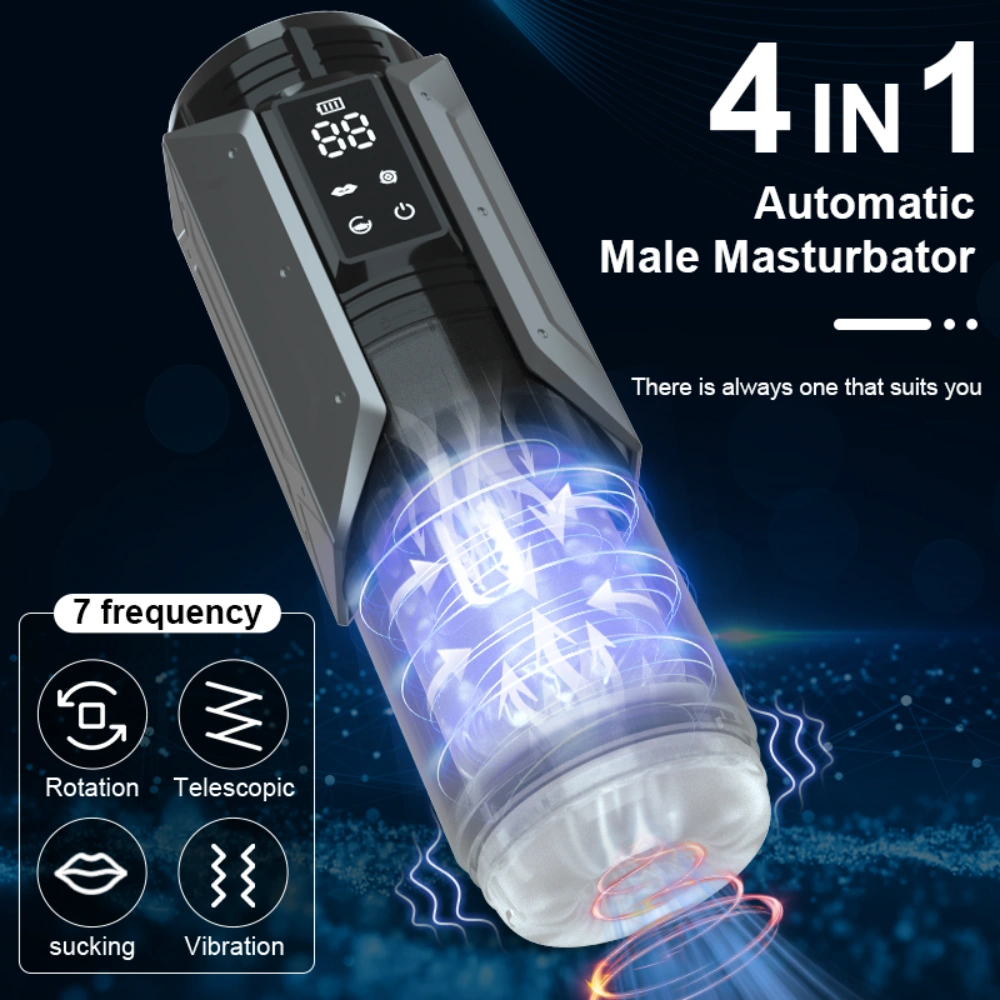 Venusfun 4 in 1 Mecha Automatic Male Masturbator 7 Frequency Rotate Suck Vibration