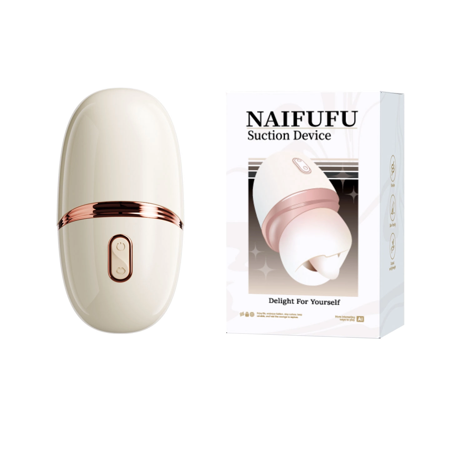 Venusfun Milk Puff Clitoral Suction Vibrator 10 Modes App Controlled Licking Tongue Toy