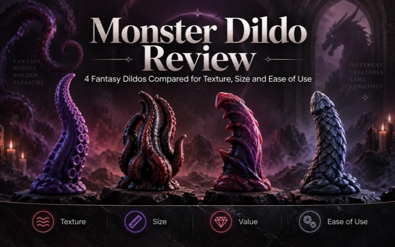 Monster Dildo Review: 4 Fantasy Dildos Compared for Texture, Size and Ease of Use