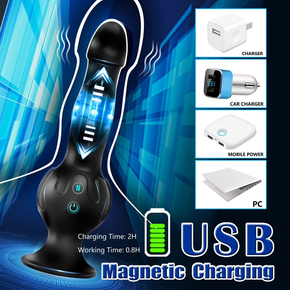peristaltic vibrating anal plug with remote control easy use