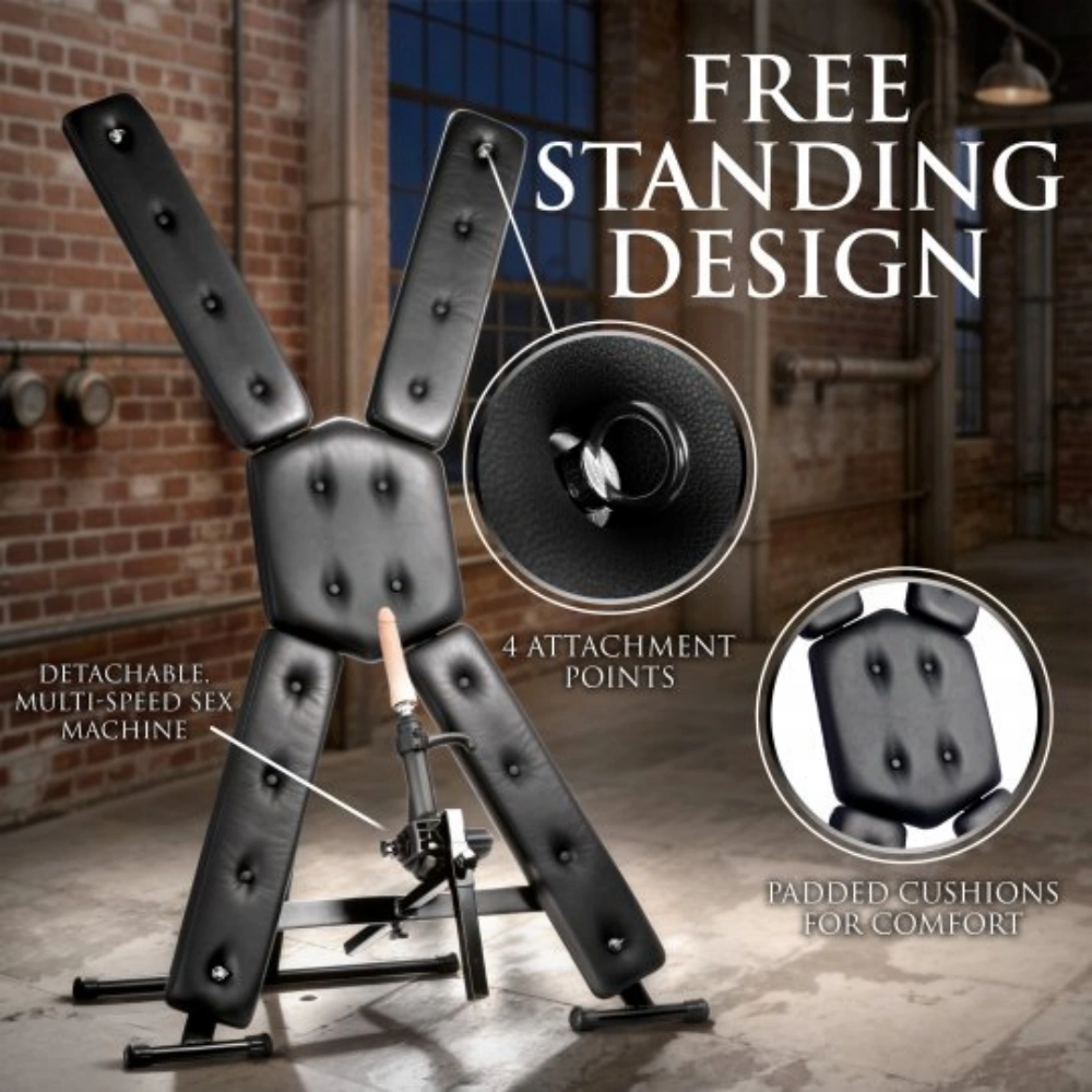 st andrews cross with sex machine bdsm sex toy