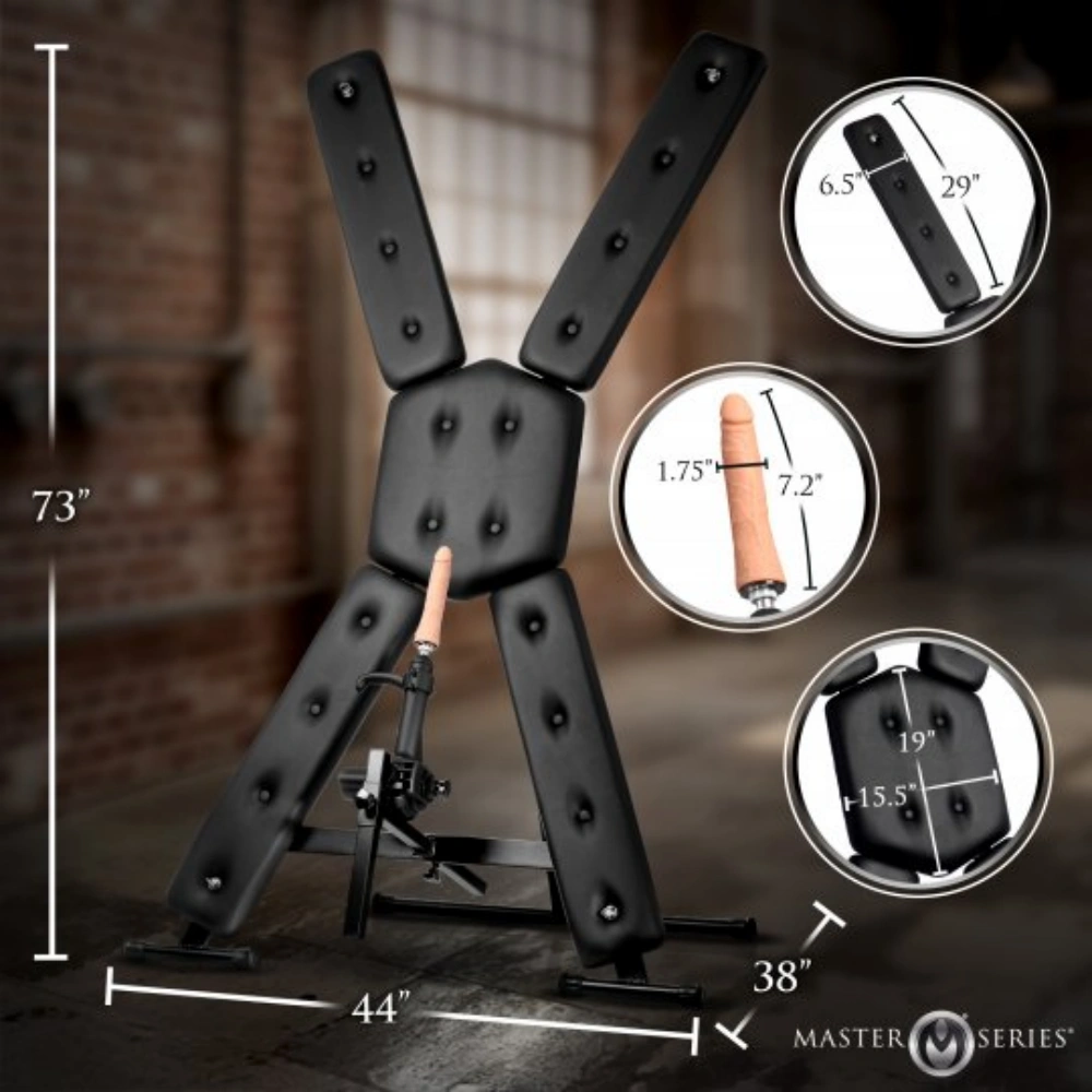 st andrews cross with sex machine bdsm sex toy safe material