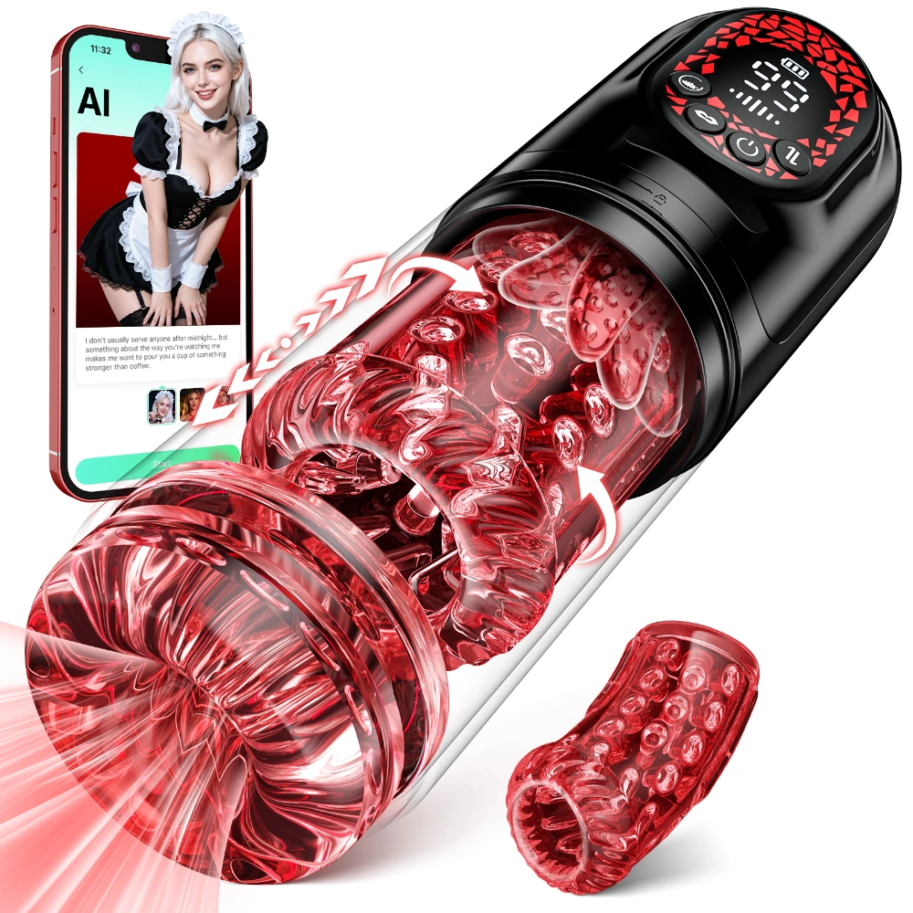 Venusfun Pleasure Master Automatic Masturbator with app control, transparent sleeve chamber and LCD controls