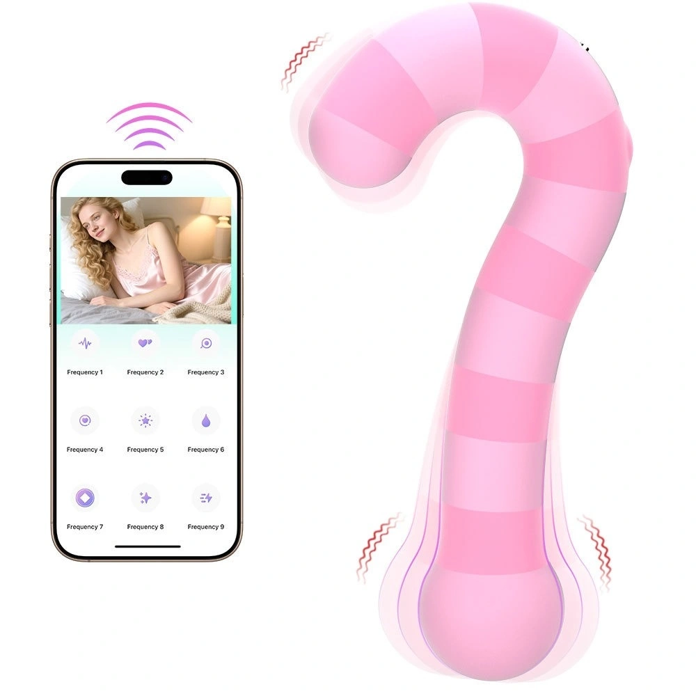 Venusfun Candy Cane Dual Motor Vibrator 9 Modes App Controlled G Spot Massager for Women