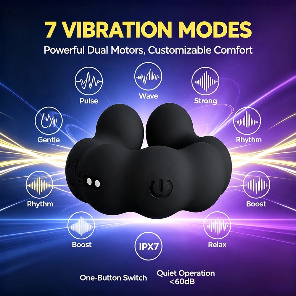 venusfun dual motor vibrating cock ring safe material