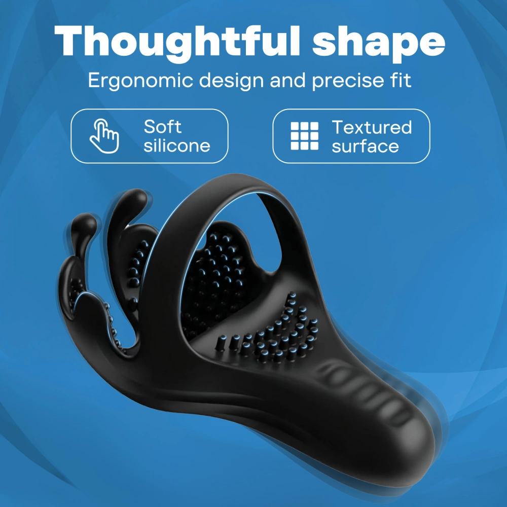 vibrating cock ring dual motor silicone couples vibrator waterproof