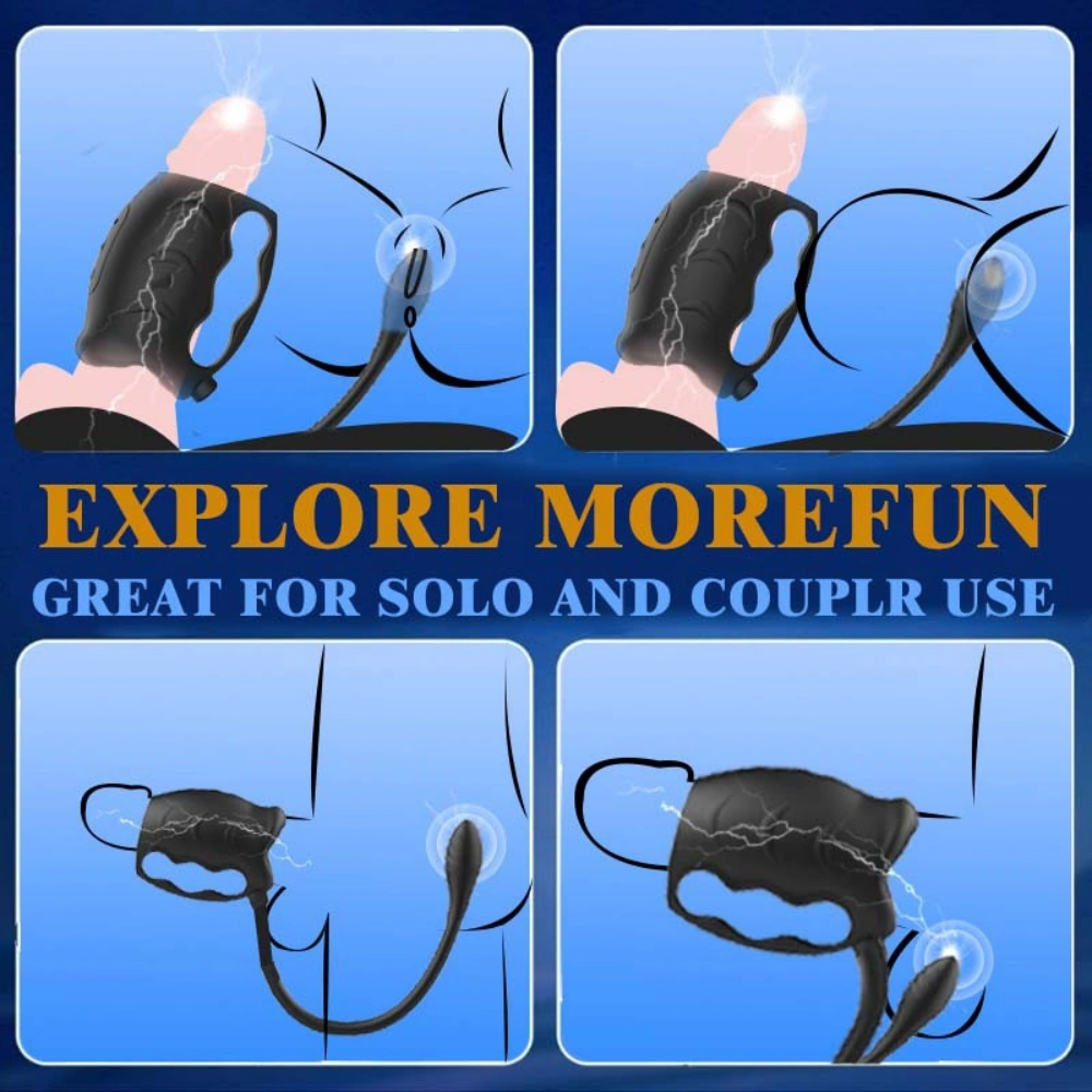 vibrating male masturbator with flexible prostate massager easy use