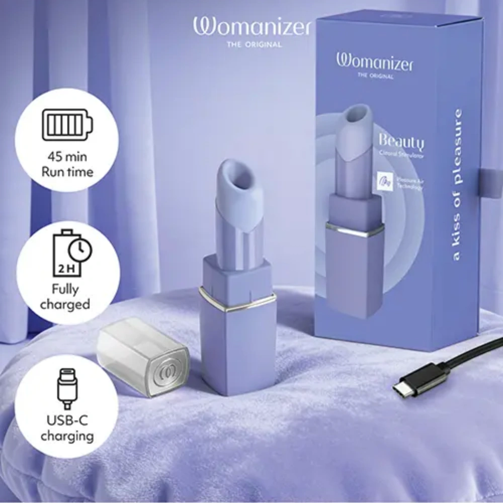 womanizer beauty lipstick shaped portable clitoral vibrator
