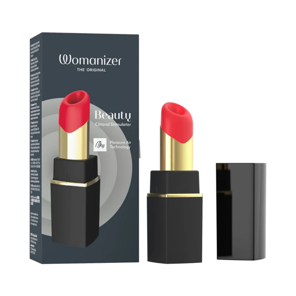 Womanizer Beauty Lipstick-shaped Portable Clitoral Vibrator Women Sex Toy Black & Gold