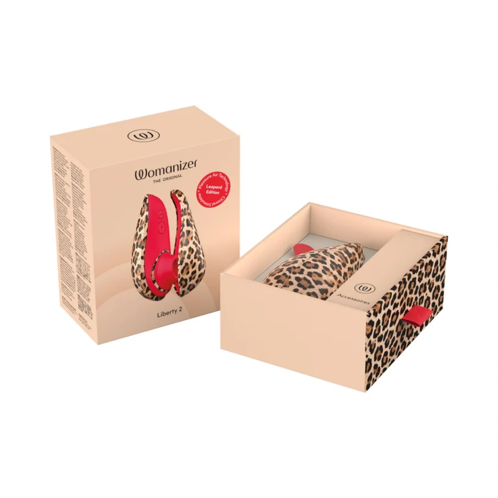 womanizer liberty 2 leopard print clitoral vibrator safe material