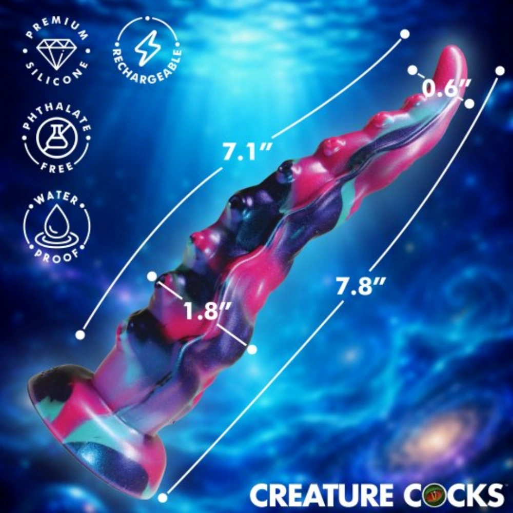 tenta squirm squirming vibrating tentacle silicone dildo waterproof