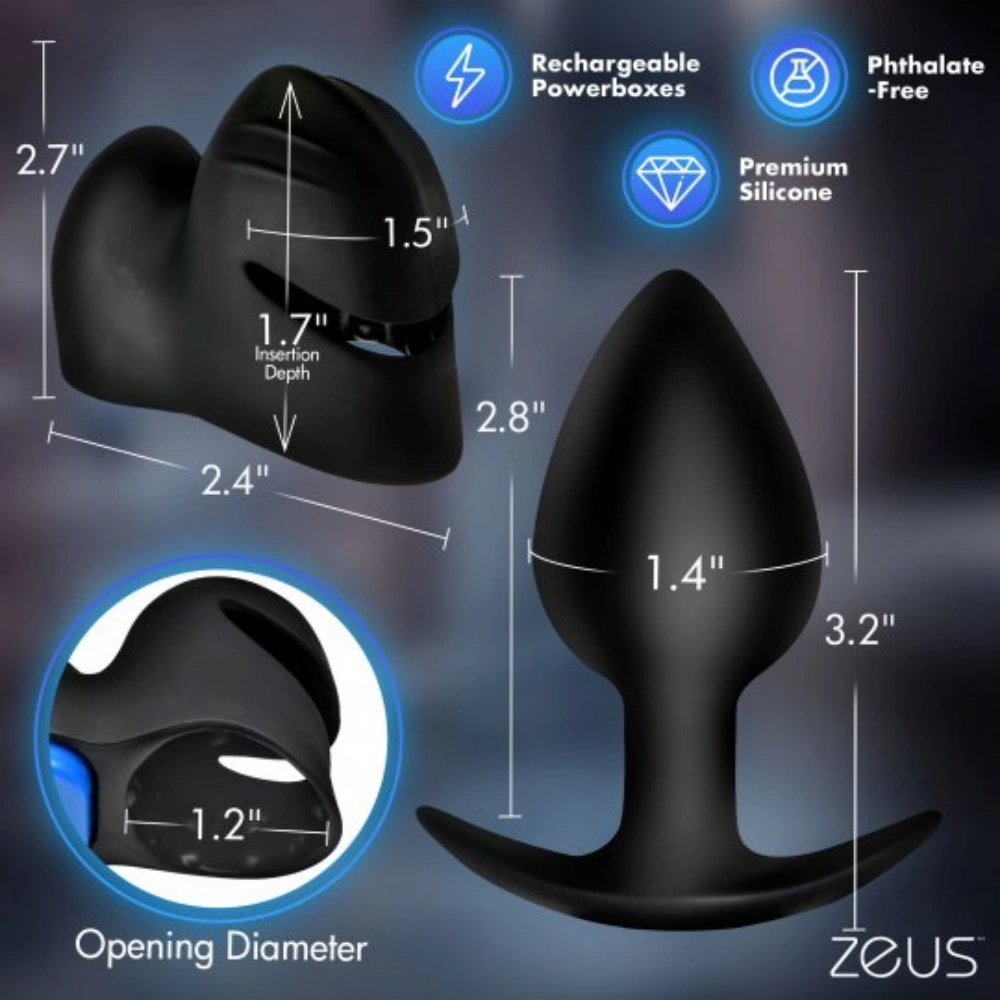 zues 2 in 1 anal plug head teaser estim kit new type