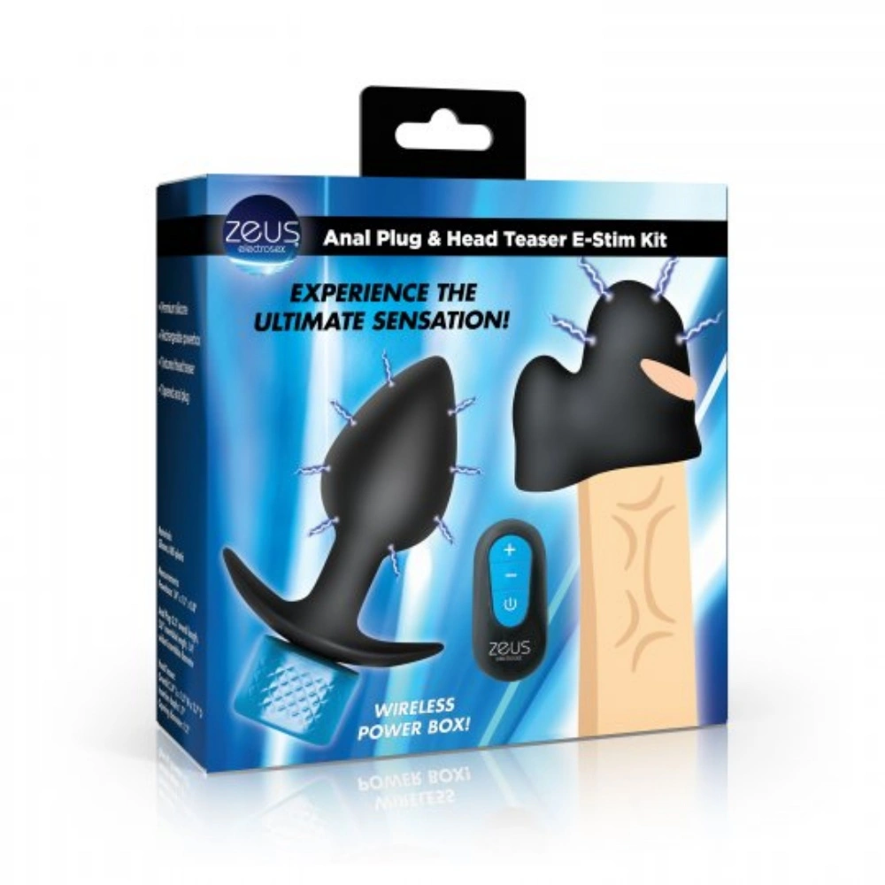 zues 2 in 1 anal plug head teaser estim kit best quality