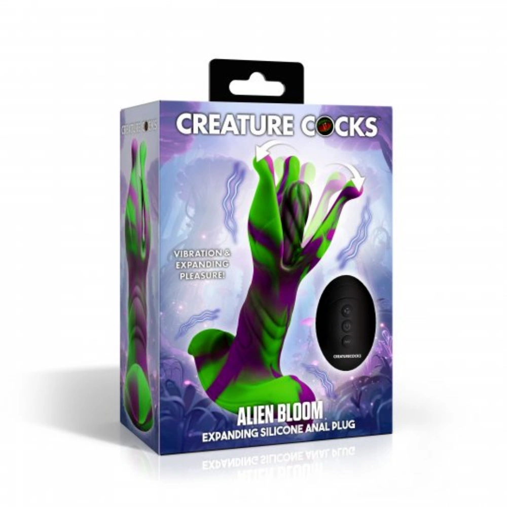 xr brands alien bloom expanding silicone anal plug fast shipping