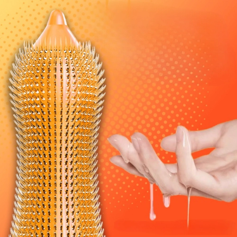 Alice Cat Tongue Textured Condoms Ultra Thin Studded Natural Latex for Men 12 Pcs