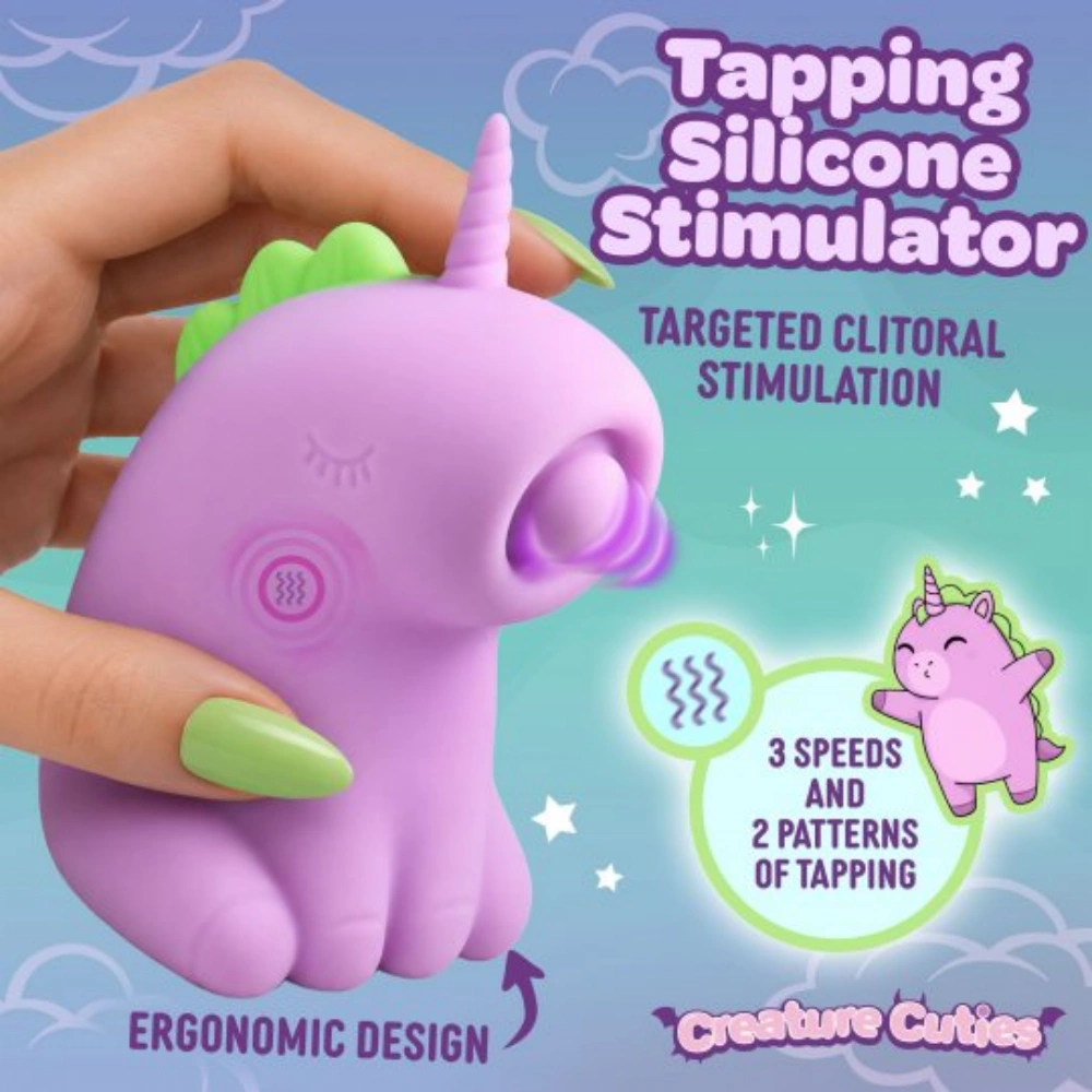 Creature Cuties Tappyhorn Tapping Silicone Stimulator Cute Clitoral Vibrator
