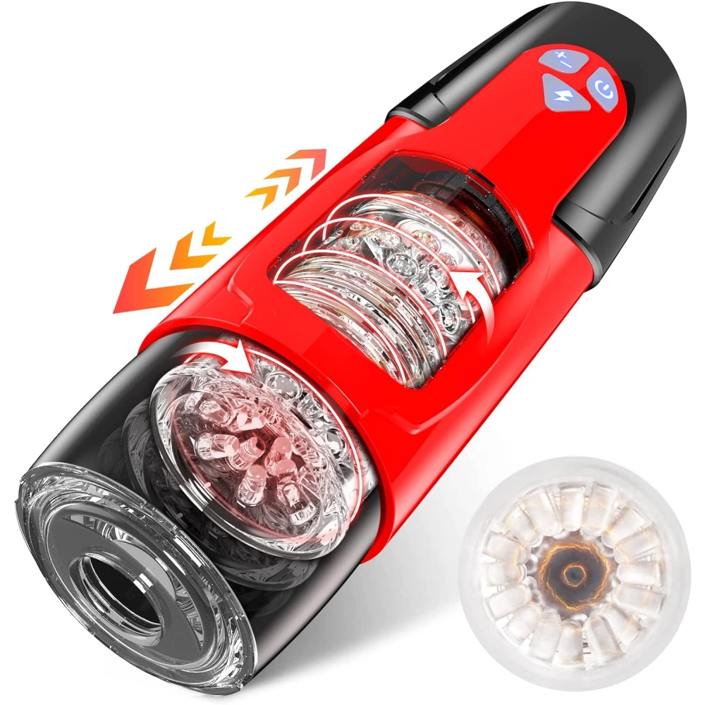 Venusfun Dark Knight Automatic Male Masturbator with Rotating & Thrusting Textured Sleeve
