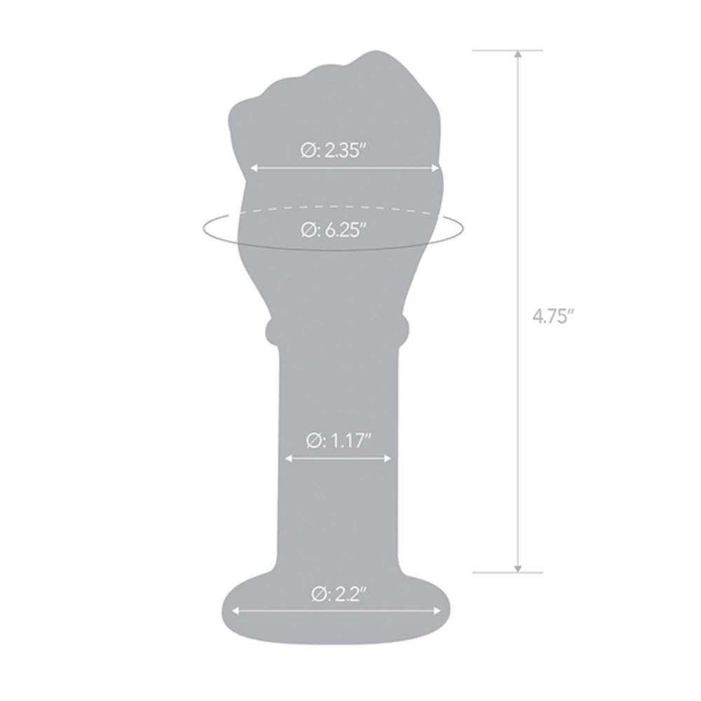 glas 5in fist butt plug anal expander new type