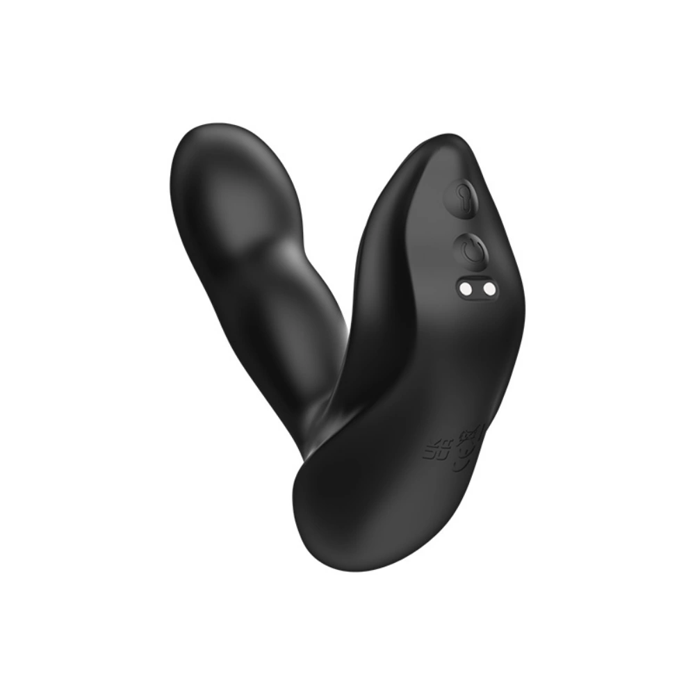 inflatable vibrating prostate massager anal plug easy use