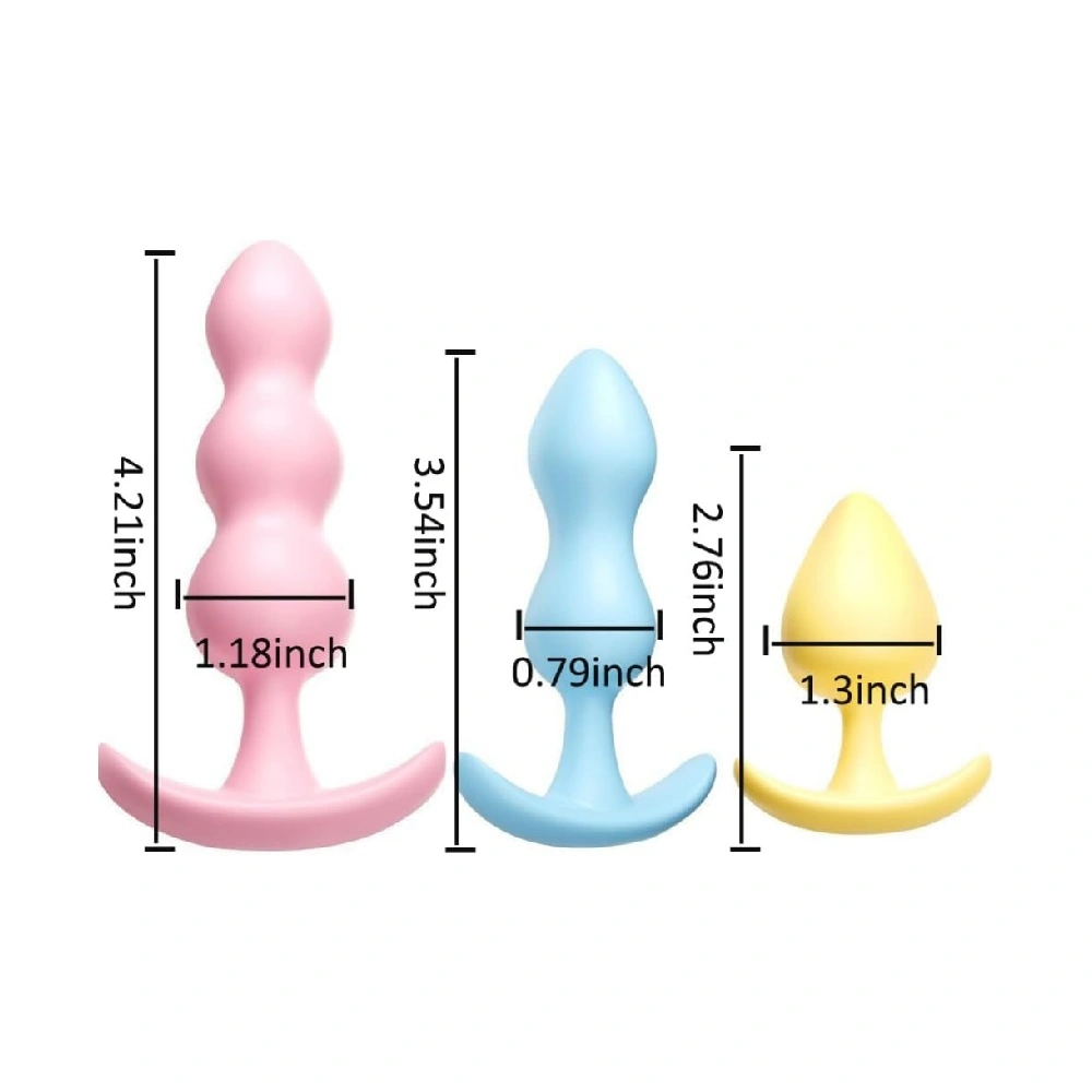 3 pack jelly butt plug set