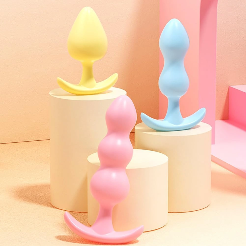 jelly anal beads butt plug set