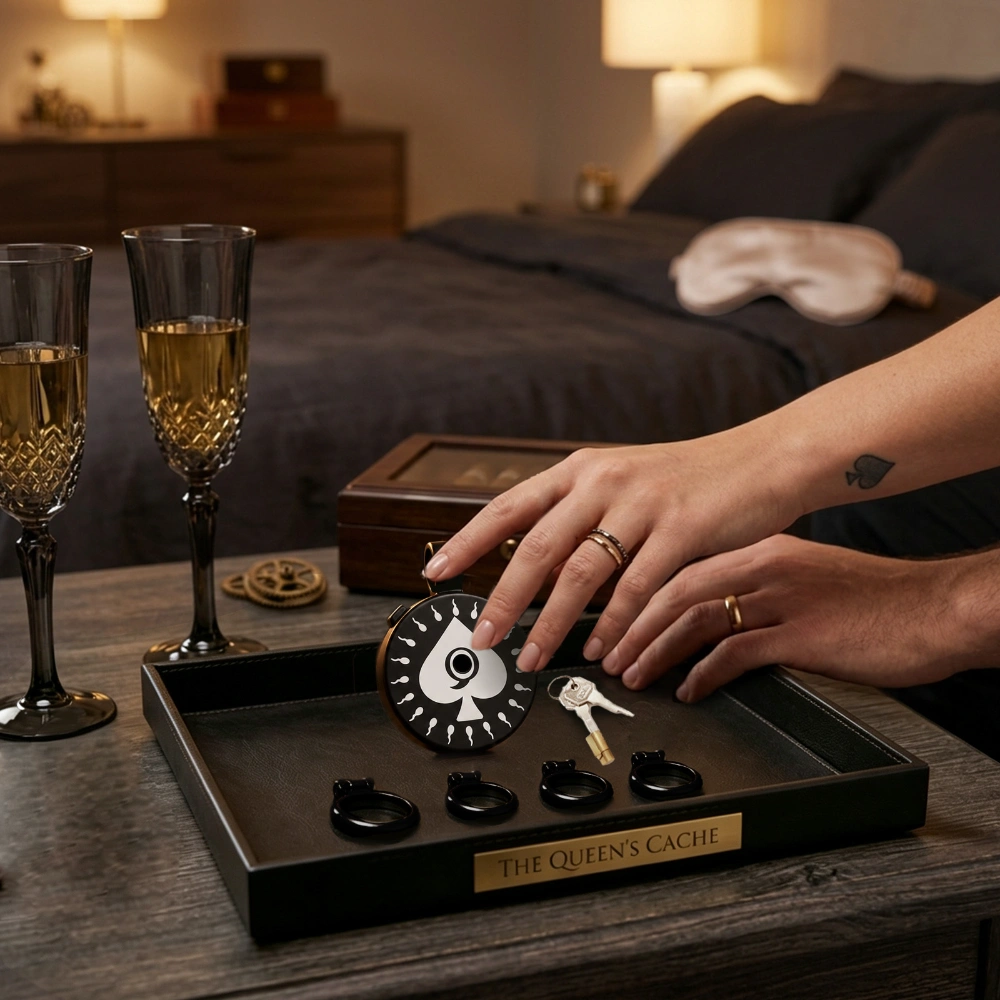 male flat chastity cage