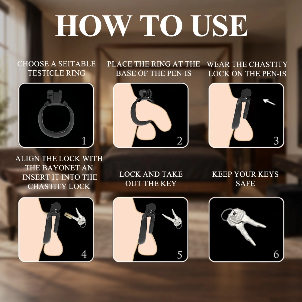 male flat chastity cage