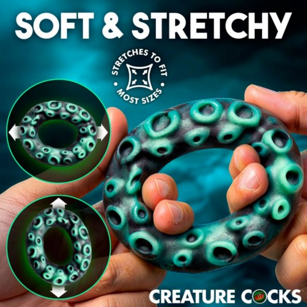 xr brands octo grip silicone cock ring easy use