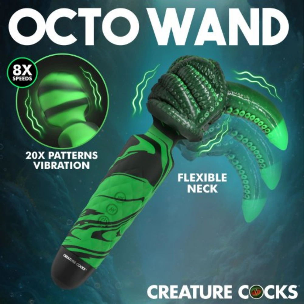 octo wand silicone vibrating wand vibrator easy use