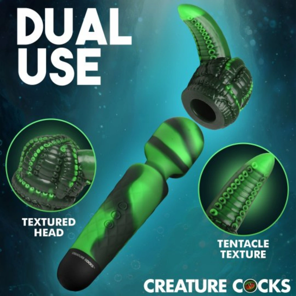 octo wand silicone vibrating wand vibrator waterproof