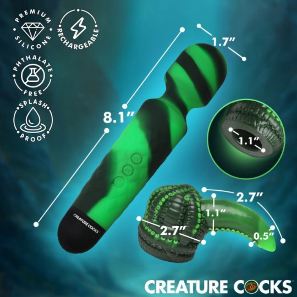 octo wand silicone vibrating wand vibrator easy clean