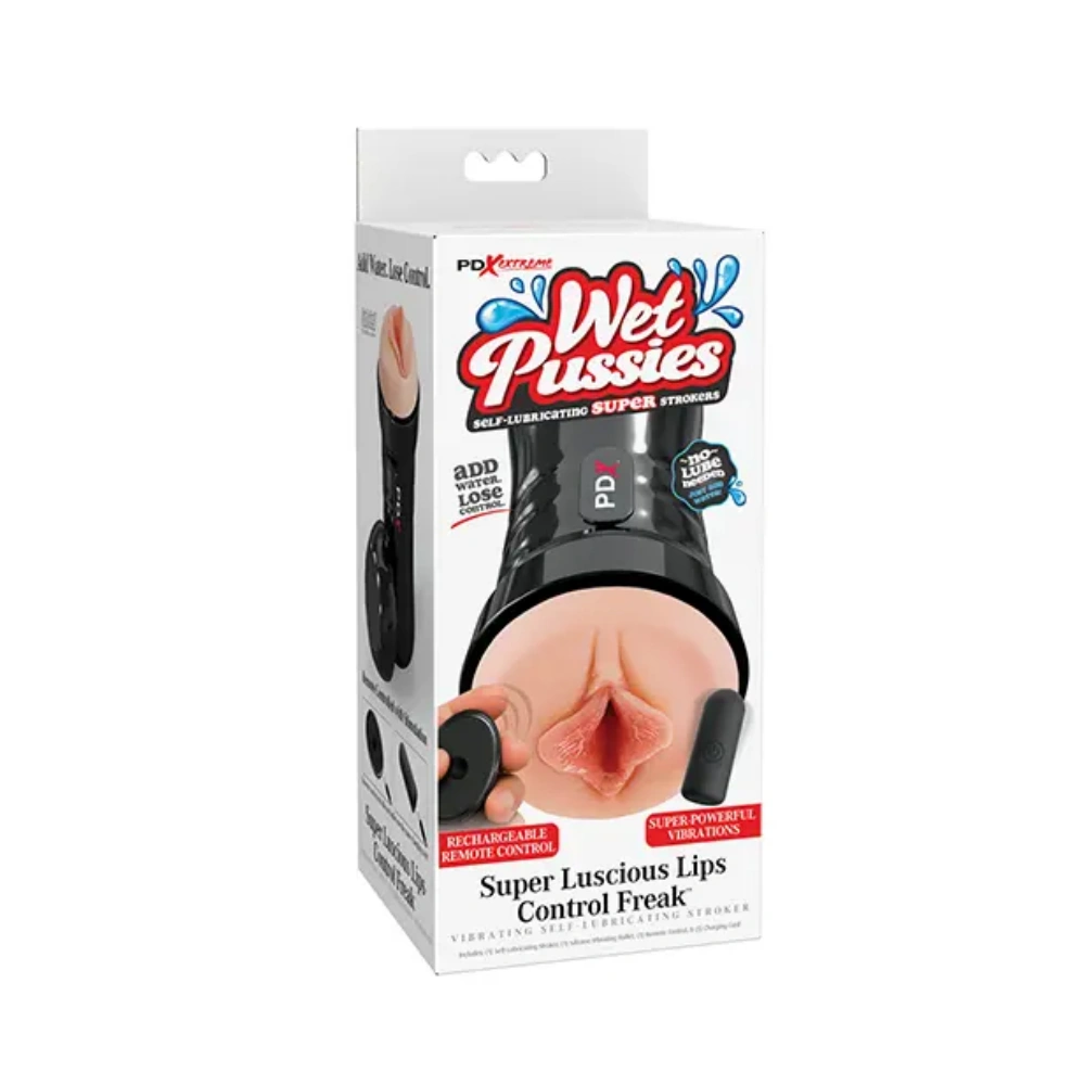 PDX Extreme Wet Pussies Self Lubricating Super Luscious Lips Control Freak Light Stroker