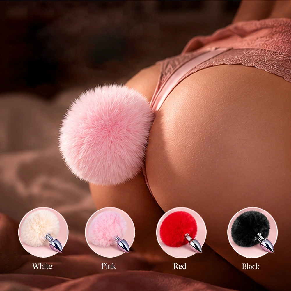 Venusfun BDSM Erotic Rabbit Tail Anal Plug 4 Colors Adult Toy for Couple