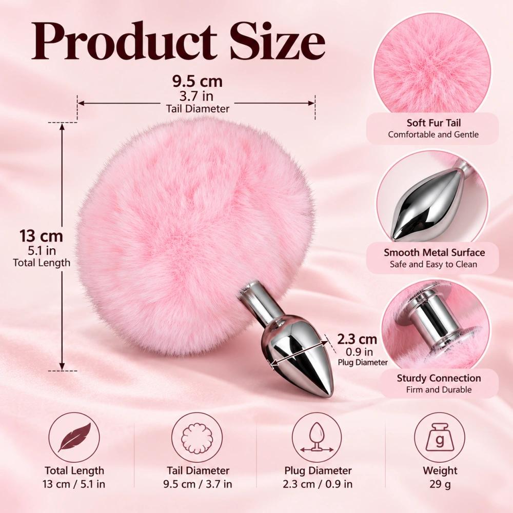 teardrop anal plug with tail