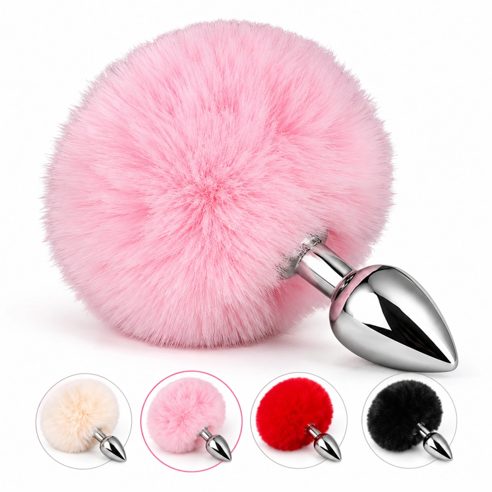 4 color rabbit tail butt plug