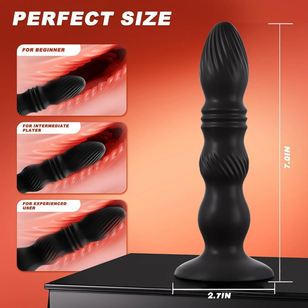 rotating thrusting dildo prostate massager anal vibrator perfect size