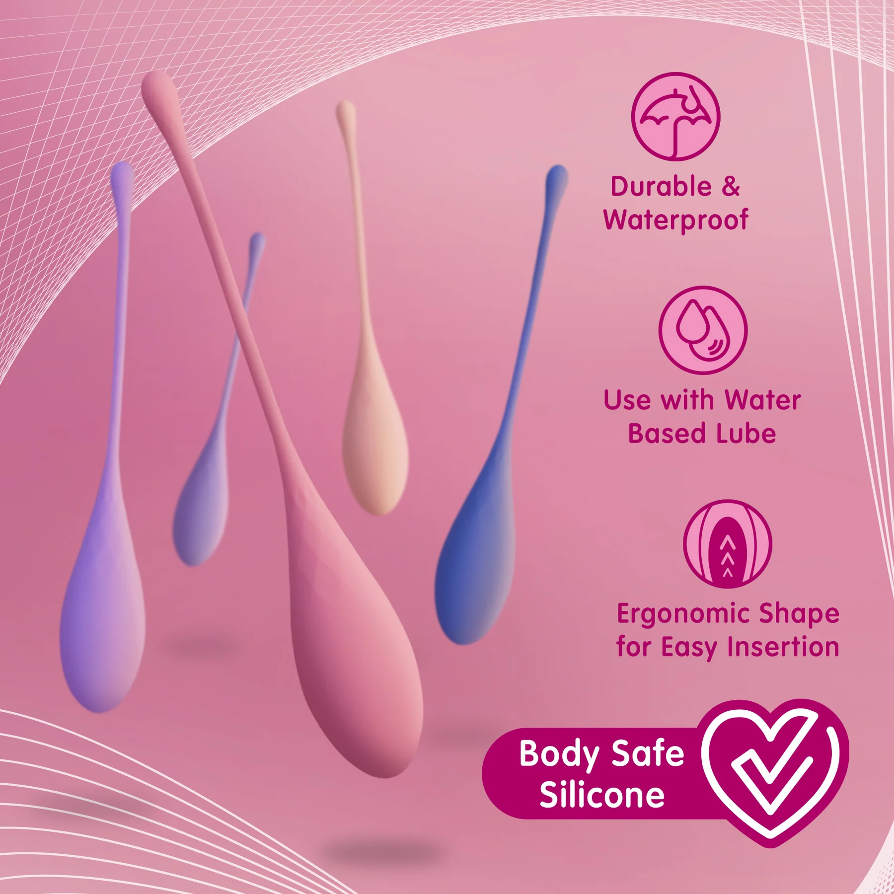 skins care 6 piece kegel trainer set