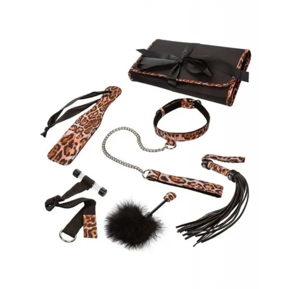 California Exotic Novelties Unleashed Adventure Set 7 Piece BDSM Bondage Restraint Kit