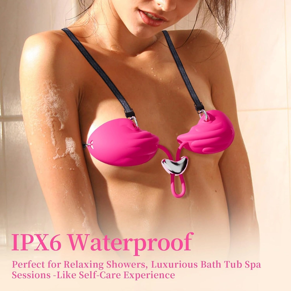 pink vibrating nipple clamps