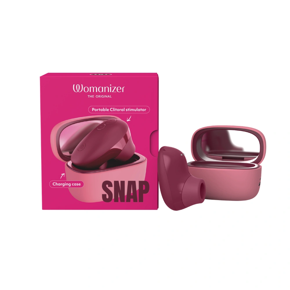 Womanizer Snap Pleasure Air Clitoral Stimulator with Charging Case