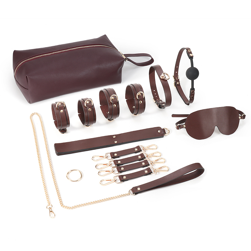 Venusfun RYSC-182 Luxury Genuine Leather BDSM Bondage 8-Piece Set