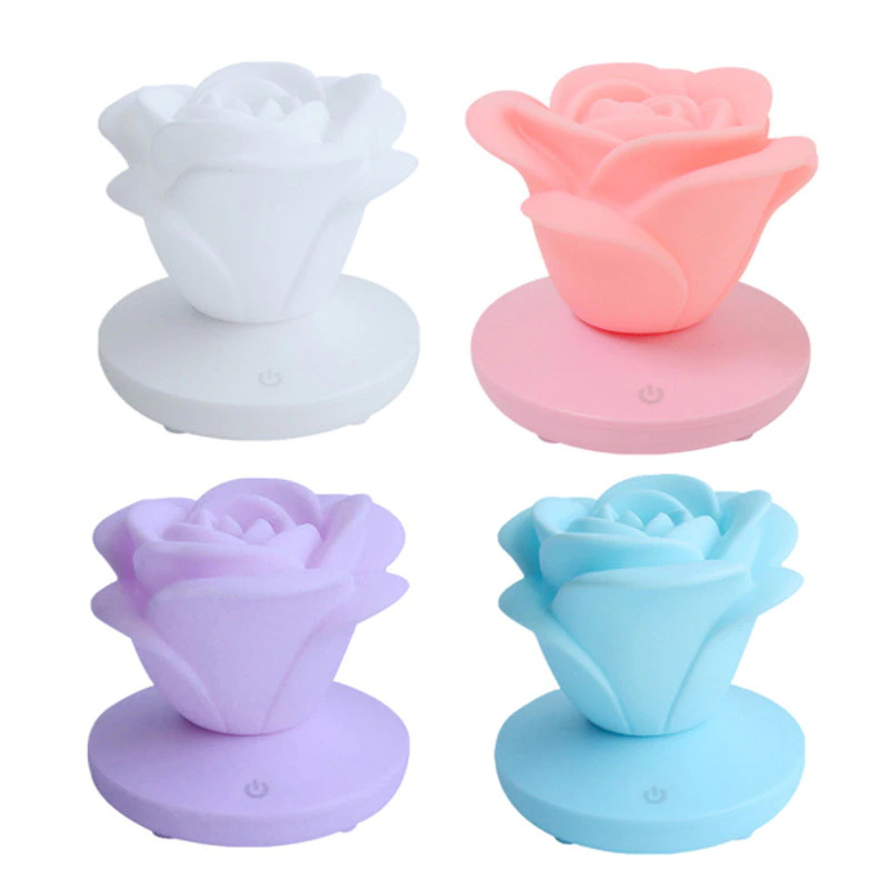 Rose Lamp Silicone Touch Night Light