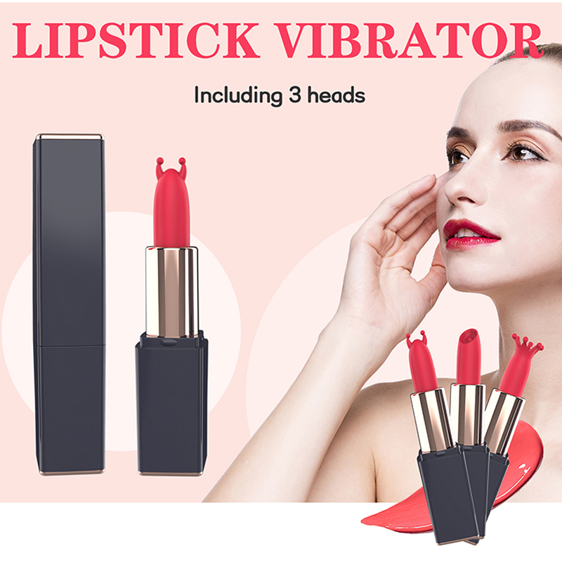 SHD-S213 Lipstick Vibrator with 3 massage heads