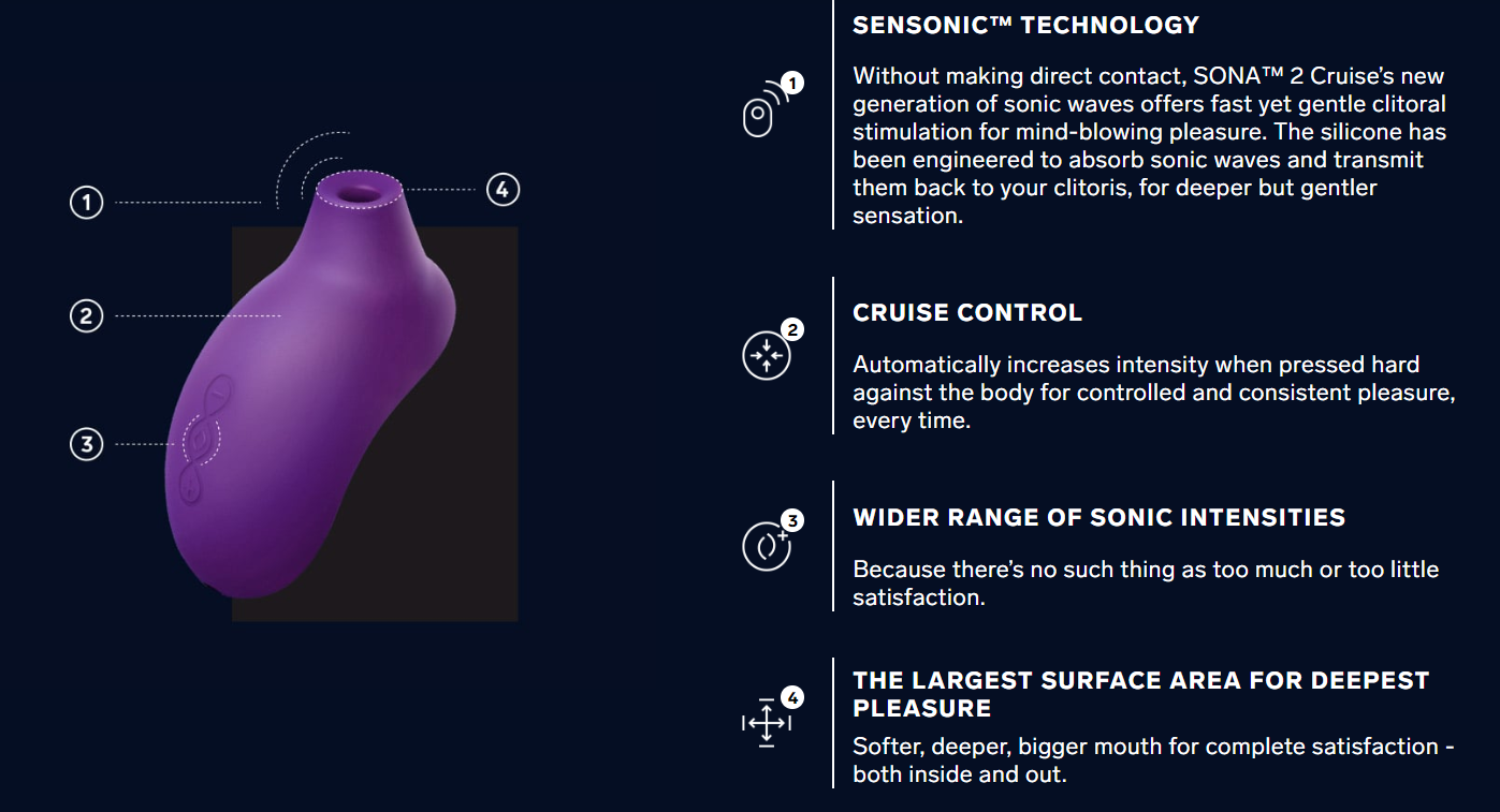 lelo sona 2 cruise massager features