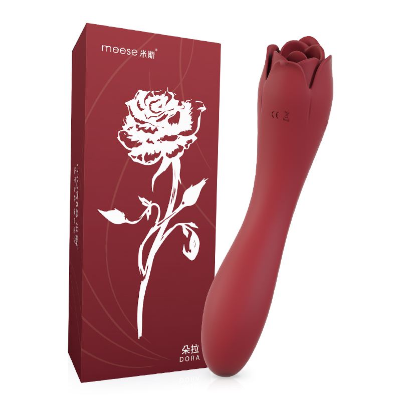 Meese Dora Lip-Clitoris Licking Vibrator With Tongue Red