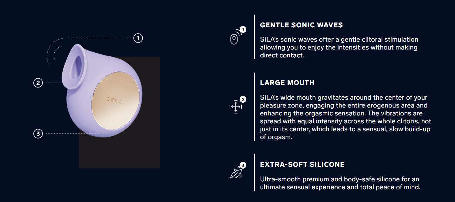 Lelo Sila Sucking Clitoral Massager features